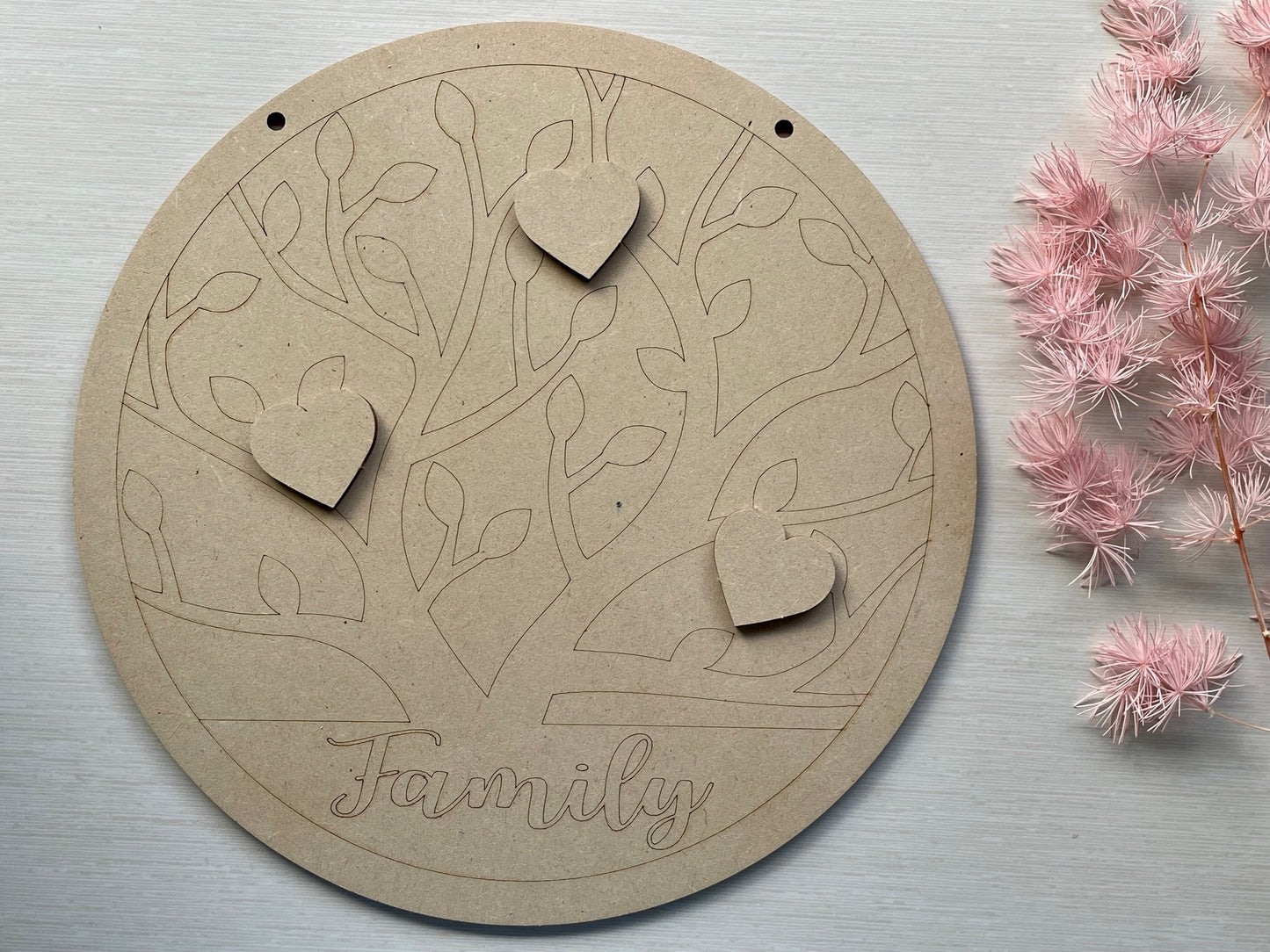 Line Engraved Family Tree Plaque