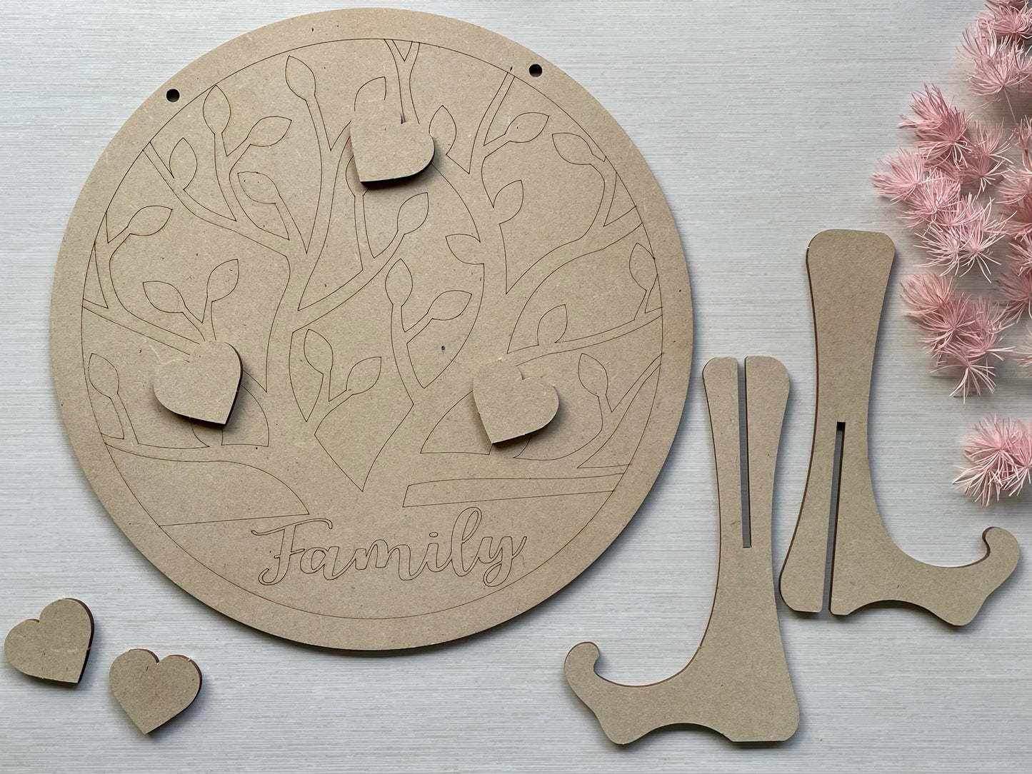 Line Engraved Family Tree Plaque