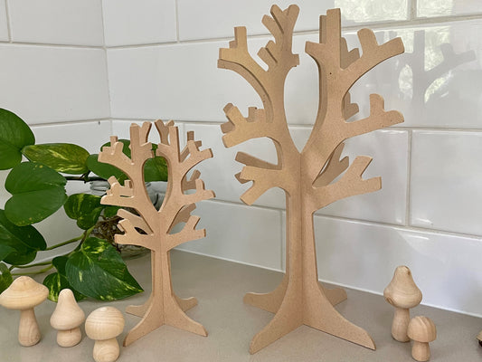 3D Standing Tree Double Trunk and Branches