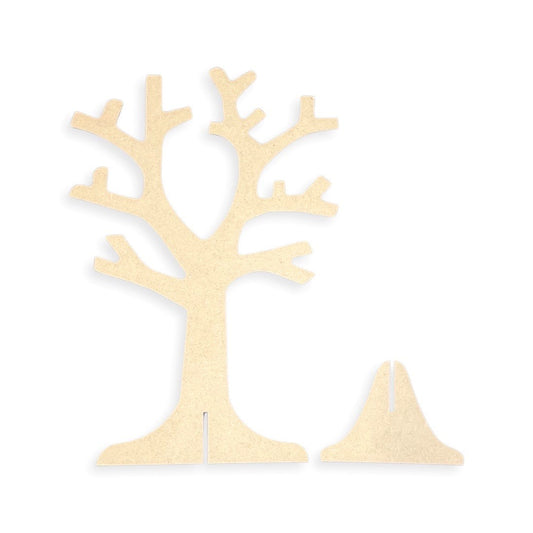 3D Standing Tree Single Trunk and Branches
