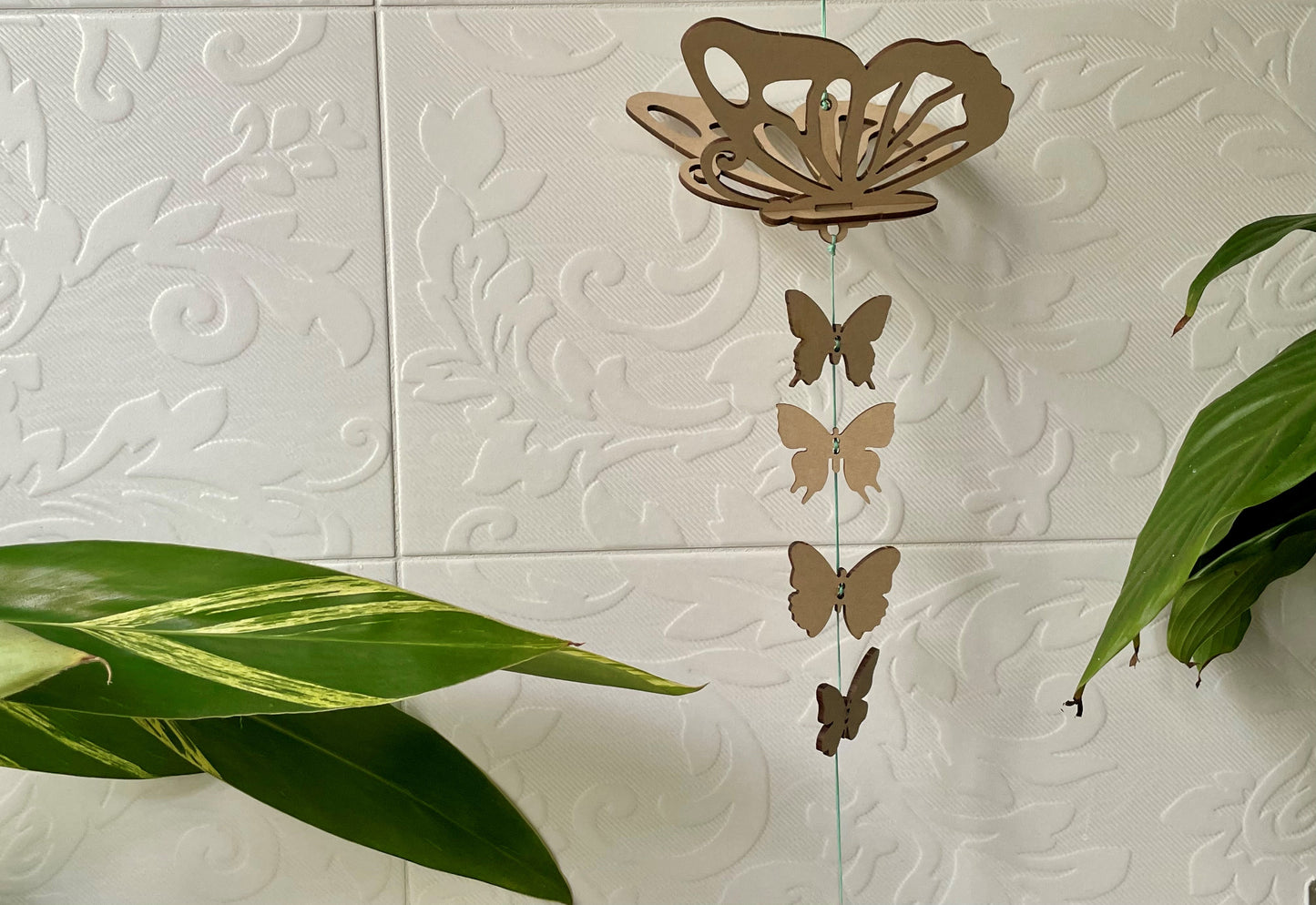 Hanging Butterfly Stencilled Wings