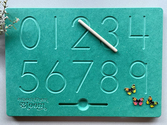 Green Double Sided Numbers Board