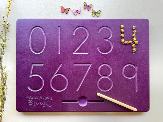 Purple Double-Sided Numbers Board