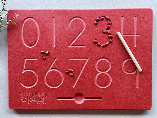 Red Double Sided Numbers Board