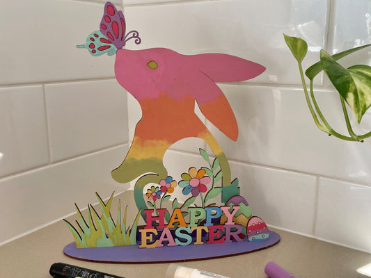 Happy Easter Standing Bunny Display