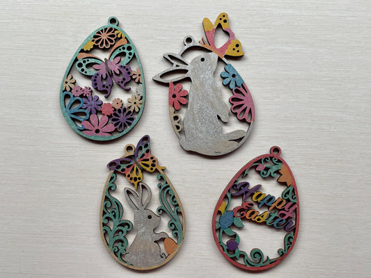 Detailed Egg Ornaments - Set of 4