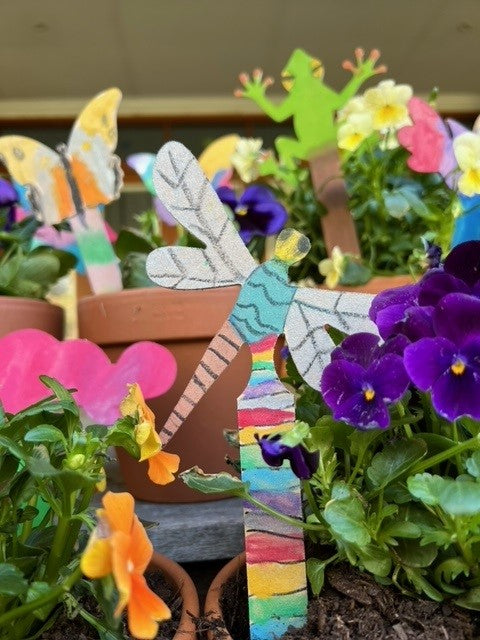 Dragonfly Planter Stake